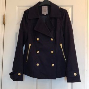 BNWOT Guess Navy Peacoat with Gold Buttons
